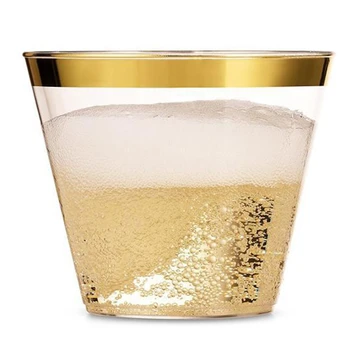 Practical Boutique 50Pcs/Lot 201-300Ml 9Oz Gold Plastic Cups Wedding Birthday Party Tableware Disposable Cups Party Supplies N
Practical Boutique 50Pcs/Lot 201-300Ml 9Oz Gold Plastic Cups Wedding Birthday Party Tableware Disposable Cups Party Supplies N