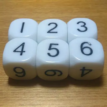 Free Shipping Exclusive 6pcs 6-sided 16mm Round Corner White With Black Figure Pips Dice For Board Game/Card Game Accessories
Free Shipping Exclusive 6pcs 6-sided 16mm Round Corner White With Black Figure Pips Dice For Board Game/Card Game Accessories