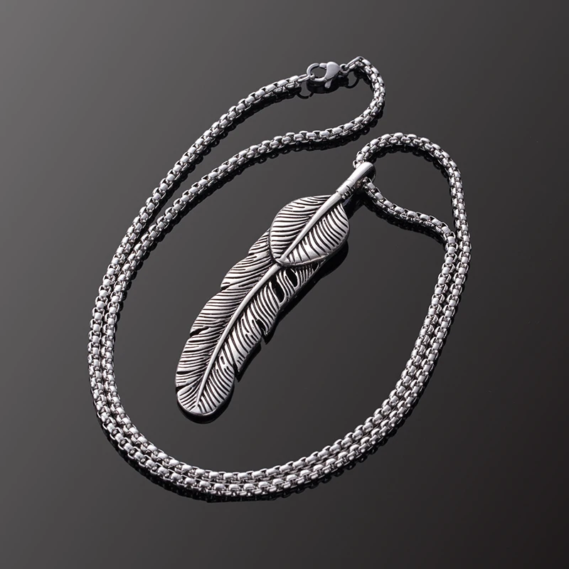 2019 New Men and Women Stainless Steel Leaf Feather Pendant Necklace Fashion Punk Jewelry
2019 New Men and Women Stainless Steel Leaf Feather Pendant Necklace Fashion Punk Jewelry