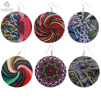 SOMESOOR Printed AFRO Bohemain Wood Drop Earrings African Comb Circle Dangle Ethnic Pendant Ear Jewelry For Girls Women Gifts
SOMESOOR Printed AFRO Bohemain Wood Drop Earrings African Comb Circle Dangle Ethnic Pendant Ear Jewelry For Girls Women Gifts