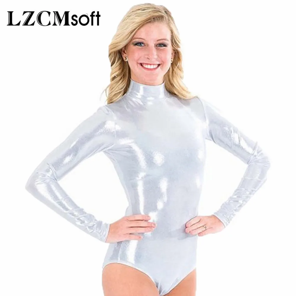 LZCMsoft Women Silver Shiny Metallic Turtleneck Gymnastics Leotard Costumes Ballet Dance Long Sleeve Leotards for Team Sports
LZCMsoft Women Silver Shiny Metallic Turtleneck Gymnastics Leotard Costumes Ballet Dance Long Sleeve Leotards for Team Sports