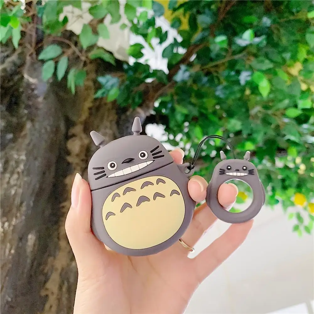 Cute 3D cartoon totoro ring Soft Silicone For Apple new Airpods 1/2 Shockproof Cover Wireless Bluetooth Earphone Protective case
Cute 3D cartoon totoro ring Soft Silicone For Apple new Airpods 1/2 Shockproof Cover Wireless Bluetooth Earphone Protective case