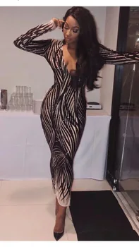 Wholesale Ladies Sexy Deep V Neck Sequins Mesh Long Sleeve Bodycon Dress 2018 Designer Mid-calf Elegant Party Dress
Wholesale Ladies Sexy Deep V Neck Sequins Mesh Long Sleeve Bodycon Dress 2018 Designer Mid-calf Elegant Party Dress