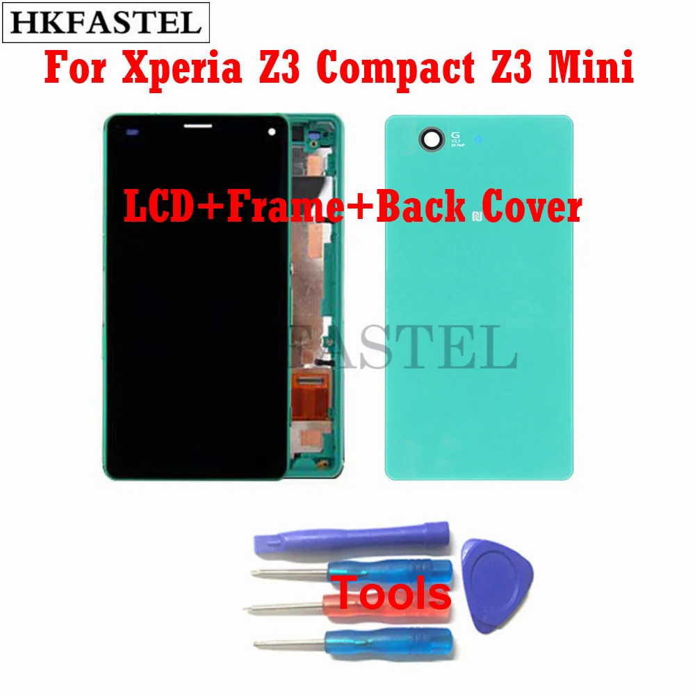 HKFASTEL для Sony Xperia Z3 Compact mini D5803 D5833 Оригинальный ЖК дисплей сенсорный экран рамка