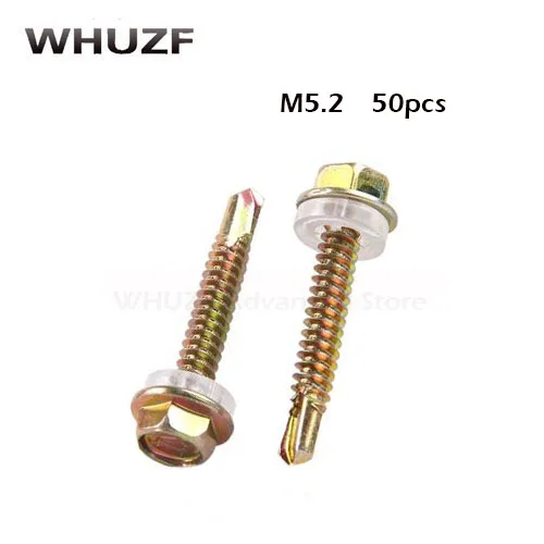 50PCS M5.2*19/25/32-100mm Drilling Hexagonal Self Drilling Screws, Dovetail Screws Padded Blacksmith Screw
50PCS M5.2*19/25/32-100mm Drilling Hexagonal Self Drilling Screws, Dovetail Screws Padded Blacksmith Screw