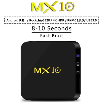 

MX10 Android 9.0 Smart TV BOX 4GB DDR4 Ram 32GB 64GB Rockchip RK3328 Quad Core Support 4K WIFI Streaming Media Player pk H96 max