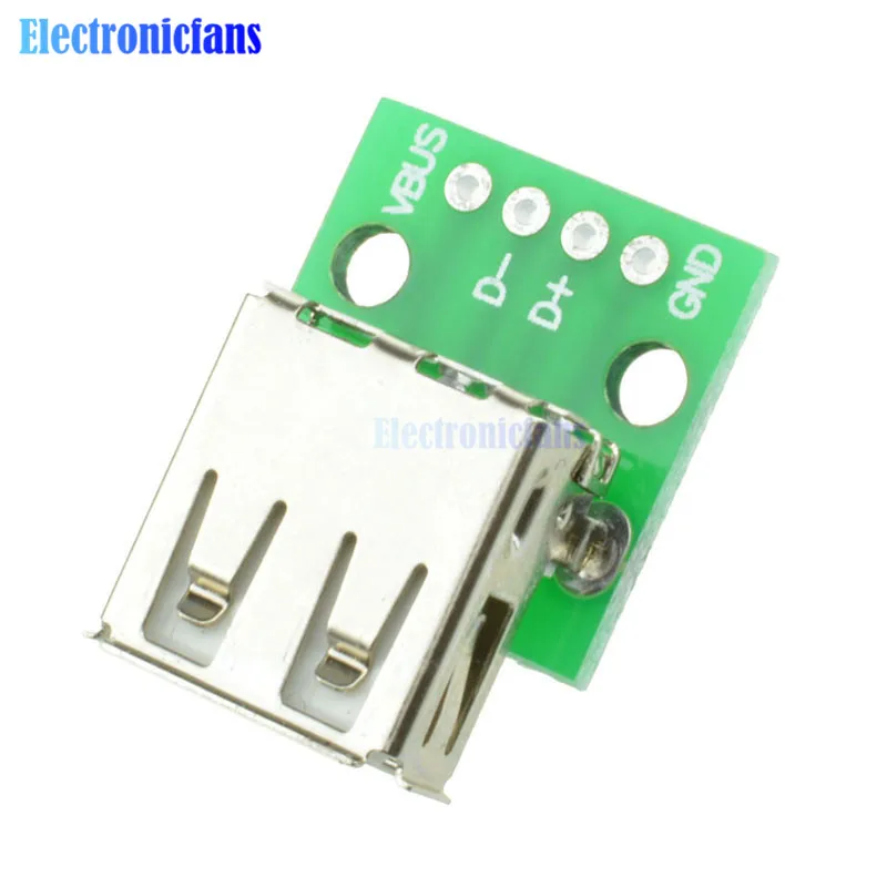 10pcs Type A Female USB To DIP 2.54MM PCB Board Adapter Converter For Arduino connector
10pcs Type A Female USB To DIP 2.54MM PCB Board Adapter Converter For Arduino connector
