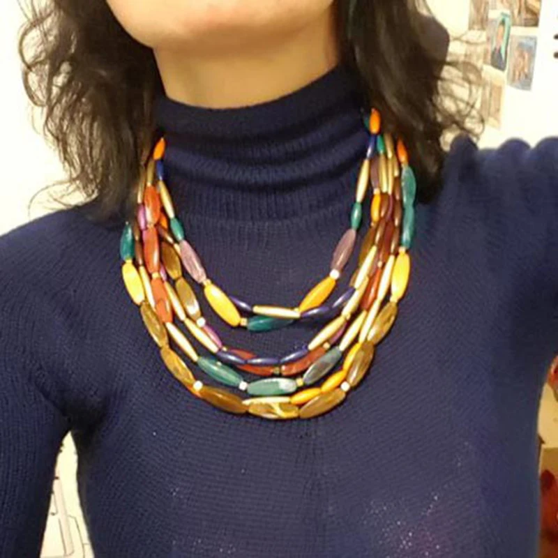 European and American foreign trade fashion exaggeration many layers double color bead personality necklace collarbone chain
European and American foreign trade fashion exaggeration many layers double color bead personality necklace collarbone chain