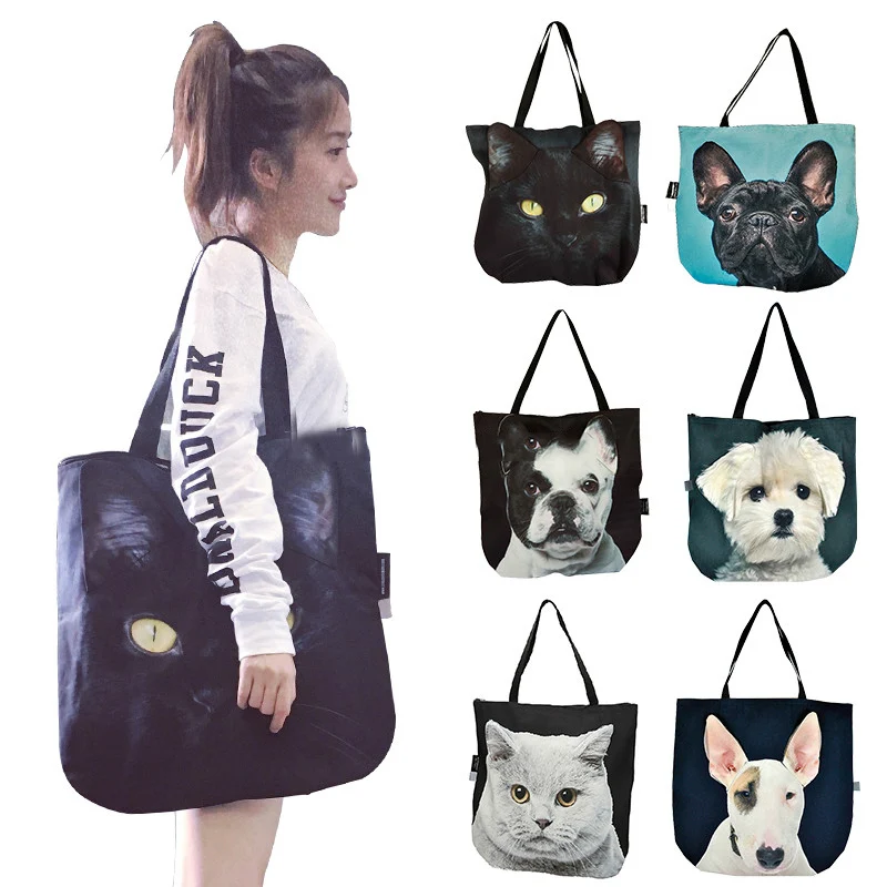 DekumDekum Fashion Bags for Animal Lovers 3d Dog Printed Canvas Tote Bag Large Capacity Shopping Bags Women Handbags 10 colors 
DekumDekum Fashion Bags for Animal Lovers 3d Dog Printed Canvas Tote Bag Large Capacity Shopping Bags Women Handbags 10 colors