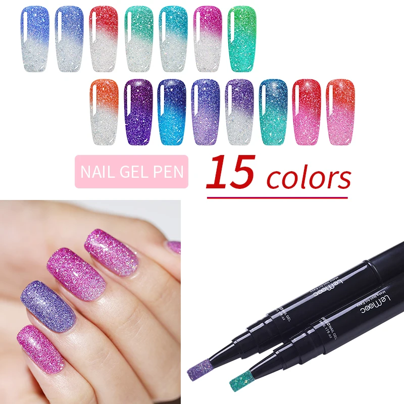 LEMOOC 5ml Glitter Shimmer Nail Gel Pen Thermal Color Changing UV Gel Polish Soak Off UV Gel Varnish DIY Nail Art Pen Gel
LEMOOC 5ml Glitter Shimmer Nail Gel Pen Thermal Color Changing UV Gel Polish Soak Off UV Gel Varnish DIY Nail Art Pen Gel
