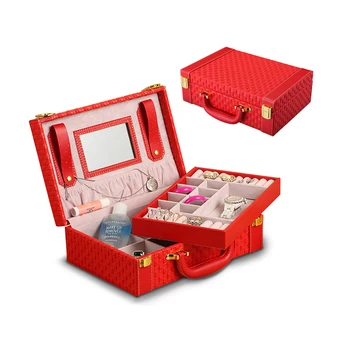 Bistratal Make Up Case Leather Jewel case Storage Box Cometic Case With Mirror Birthday Gift Box 1 Piece Free Shipping
Bistratal Make Up Case Leather Jewel case Storage Box Cometic Case With Mirror Birthday Gift Box 1 Piece Free Shipping