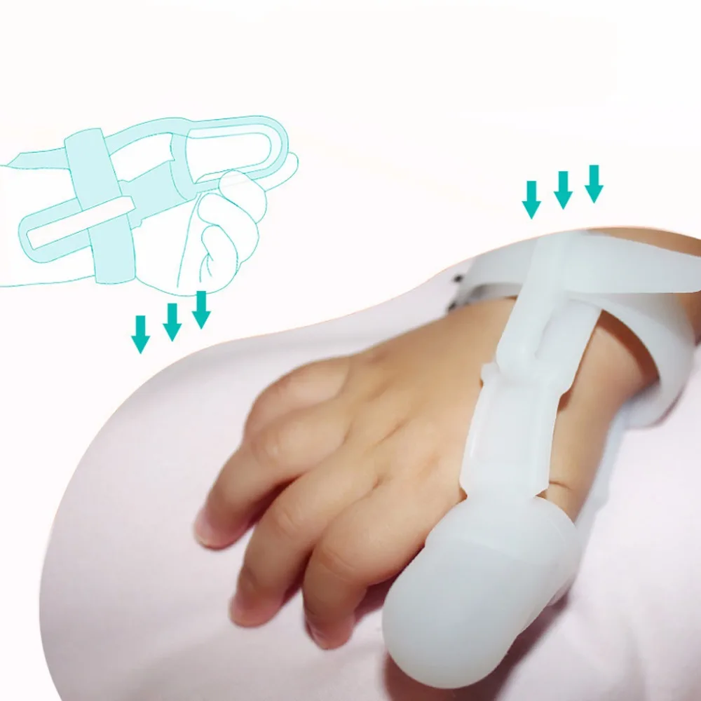 Baby Care Silicone Healthy Thumb Gloves Prevent Stop Finger Sucking Teeth HH