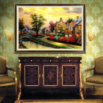 large oil painting style countryside scenery Chinese cross stitch kits for embroidery needlework handmade DIY Crafts wall decor
large oil painting style countryside scenery Chinese cross stitch kits for embroidery needlework handmade DIY Crafts wall decor