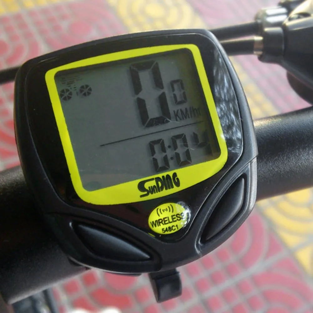

SunDing 548C1/548C Wireless Bike Computer Waterproof Bicycle Odometer Speedometer LCD Cycling Computer Stopwatch