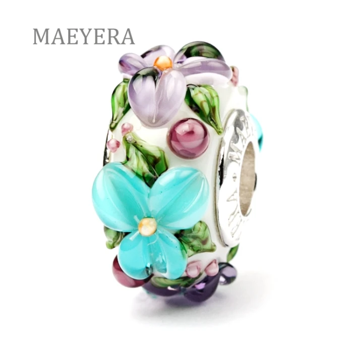 MAEYERA Authentic 925 Sterling Silver DeepBlue-Violet Stereo Petals Murano Glass Beads DIY Charm gift 920159
MAEYERA Authentic 925 Sterling Silver DeepBlue-Violet Stereo Petals Murano Glass Beads DIY Charm gift 920159