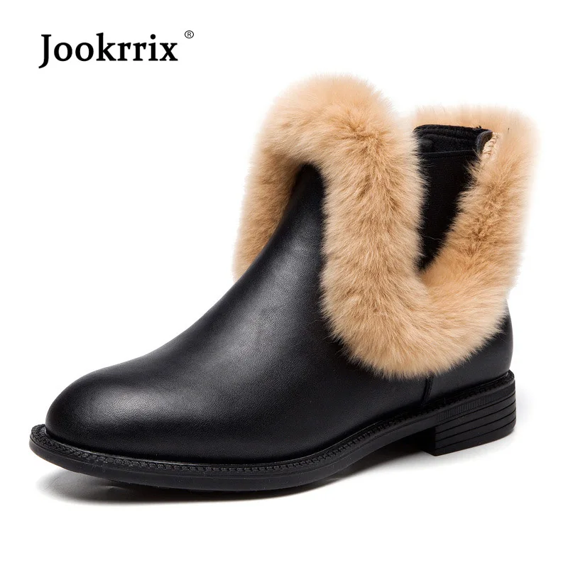 Jookrrix Winter Warm Shoes Women Fashion Brand Real Leather Ankle Boots Lady chaussure Autumn Female footware Plush Breathable
Jookrrix Winter Warm Shoes Women Fashion Brand Real Leather Ankle Boots Lady chaussure Autumn Female footware Plush Breathable