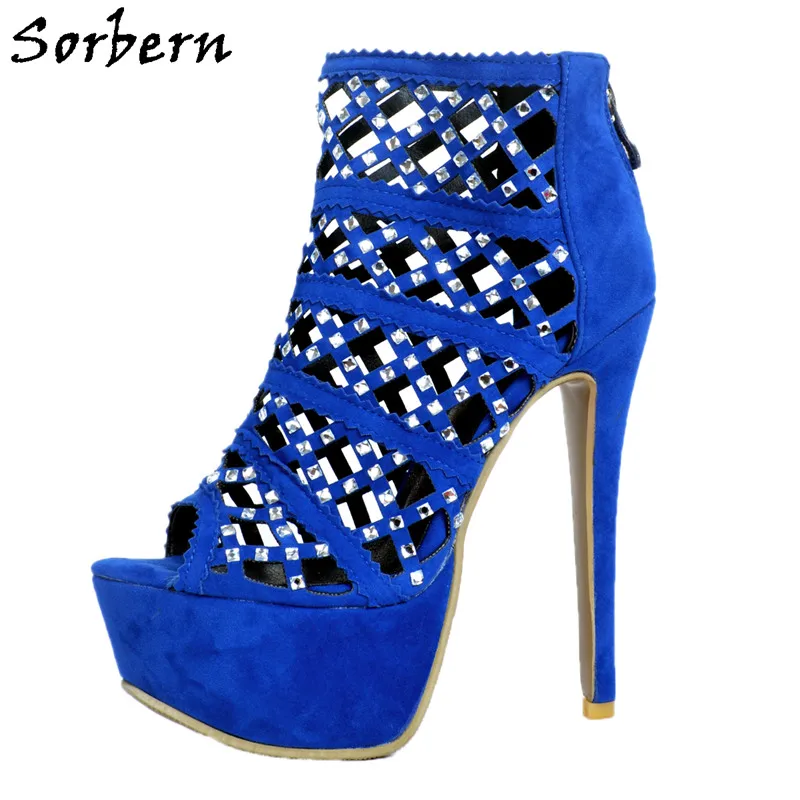 Sorbern 20Cm Super High Heel Luxury Designer Shoes For Ladies Fall Shoes Black Pumps Ankle Strap Snakeskin Back Covers Heels
