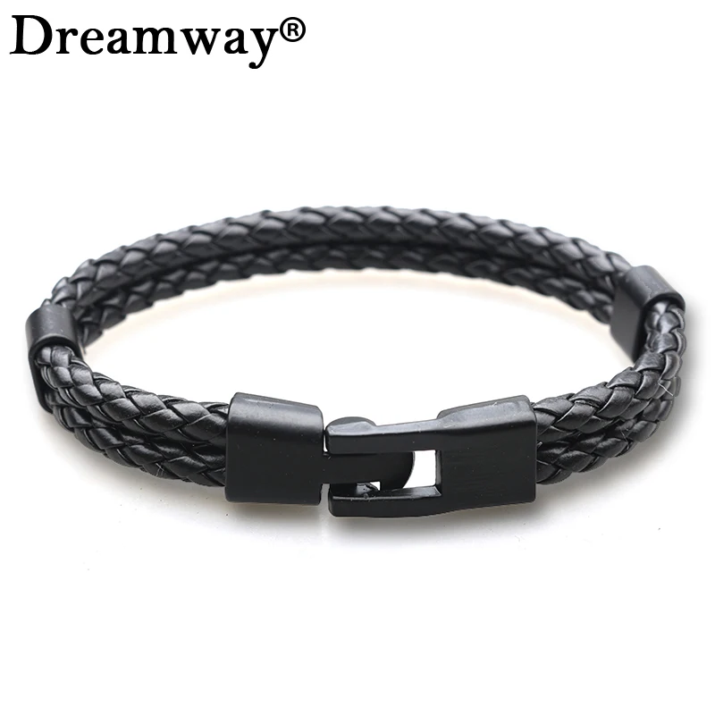 Fashion Charm Double Layers Black & Brown Leather Braided Buckles Bracelet for Men Women Love Vintage Bracelets Drop Shipping
Fashion Charm Double Layers Black & Brown Leather Braided Buckles Bracelet for Men Women Love Vintage Bracelets Drop Shipping