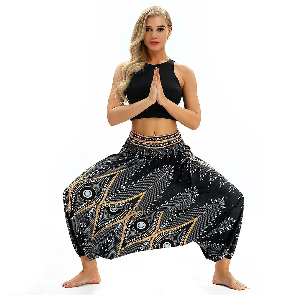 2019 Yoga Pants for yoga Women Casual Summer Loose Yoga Trousers Baggy Boho Aladdin Jumpsuit Harem Pants sport femme sport femme
2019 Yoga Pants for yoga Women Casual Summer Loose Yoga Trousers Baggy Boho Aladdin Jumpsuit Harem Pants sport femme sport femme