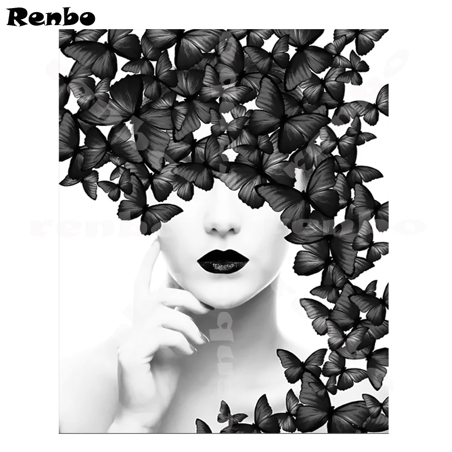 Nordic decor Diamond Painting Butterfly & beauty 3D cross stitch kit Embroidery Black White Wall art mosaic Pictures A421
Nordic decor Diamond Painting Butterfly & beauty 3D cross stitch kit Embroidery Black White Wall art mosaic Pictures A421