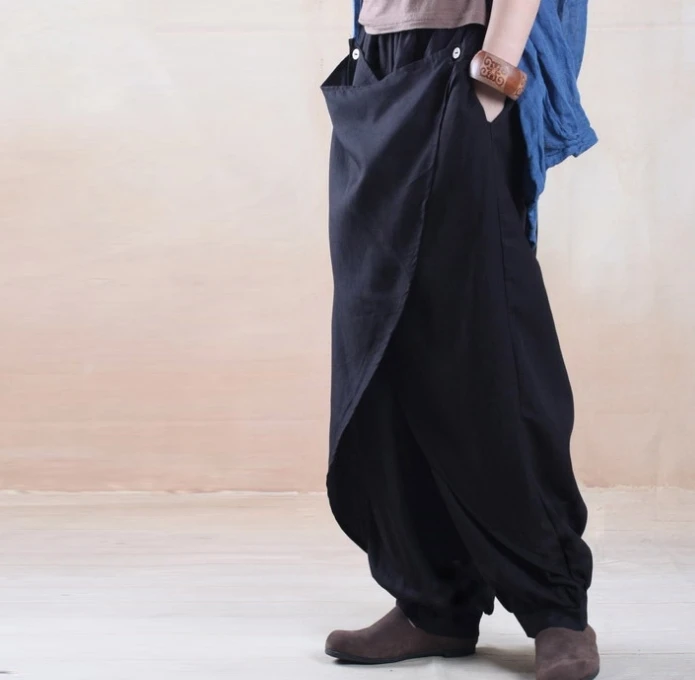 2014 Character design elegant linen culottes elastic waist slacks autumn literary original design Pants 15870
2014 Character design elegant linen culottes elastic waist slacks autumn literary original design Pants 15870