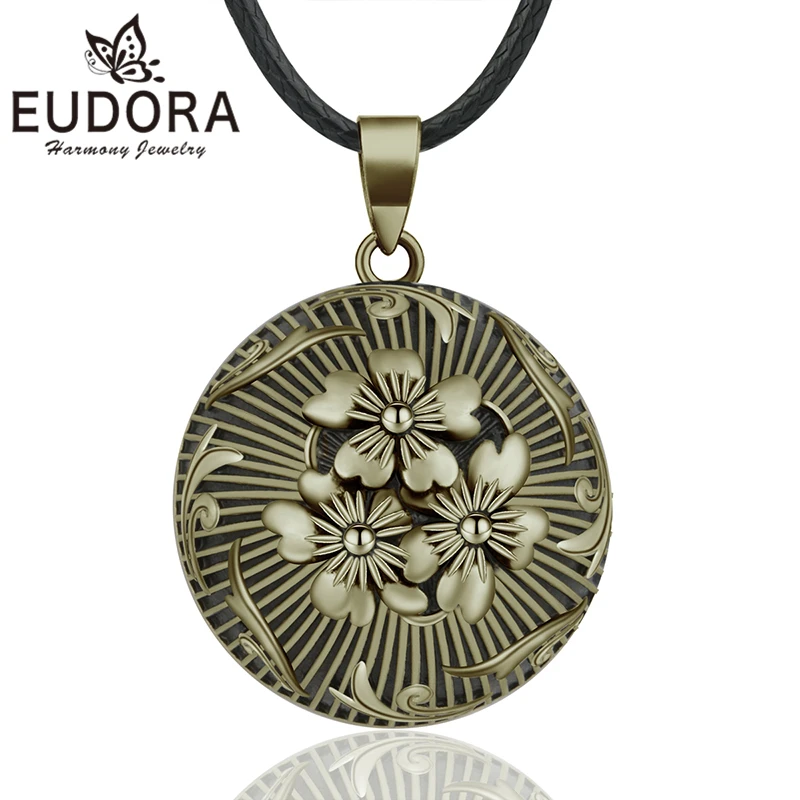 EUDORA Sound Harmony Ball Vintage Bronze Necklace Daisy Flower Pendant for Women Fashion Jewelry Mexican Pregnancy Ball 
EUDORA Sound Harmony Ball Vintage Bronze Necklace Daisy Flower Pendant for Women Fashion Jewelry Mexican Pregnancy Ball