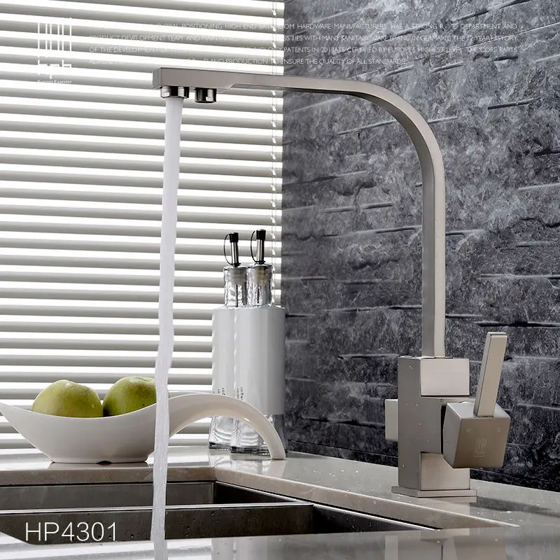 HPB Brass Chrome Brushed Polished Two Functions Kitchen Sink Mixer Faucet 2 Holes Drinking Water Tap torneira HP4301
HPB Brass Chrome Brushed Polished Two Functions Kitchen Sink Mixer Faucet 2 Holes Drinking Water Tap torneira HP4301
