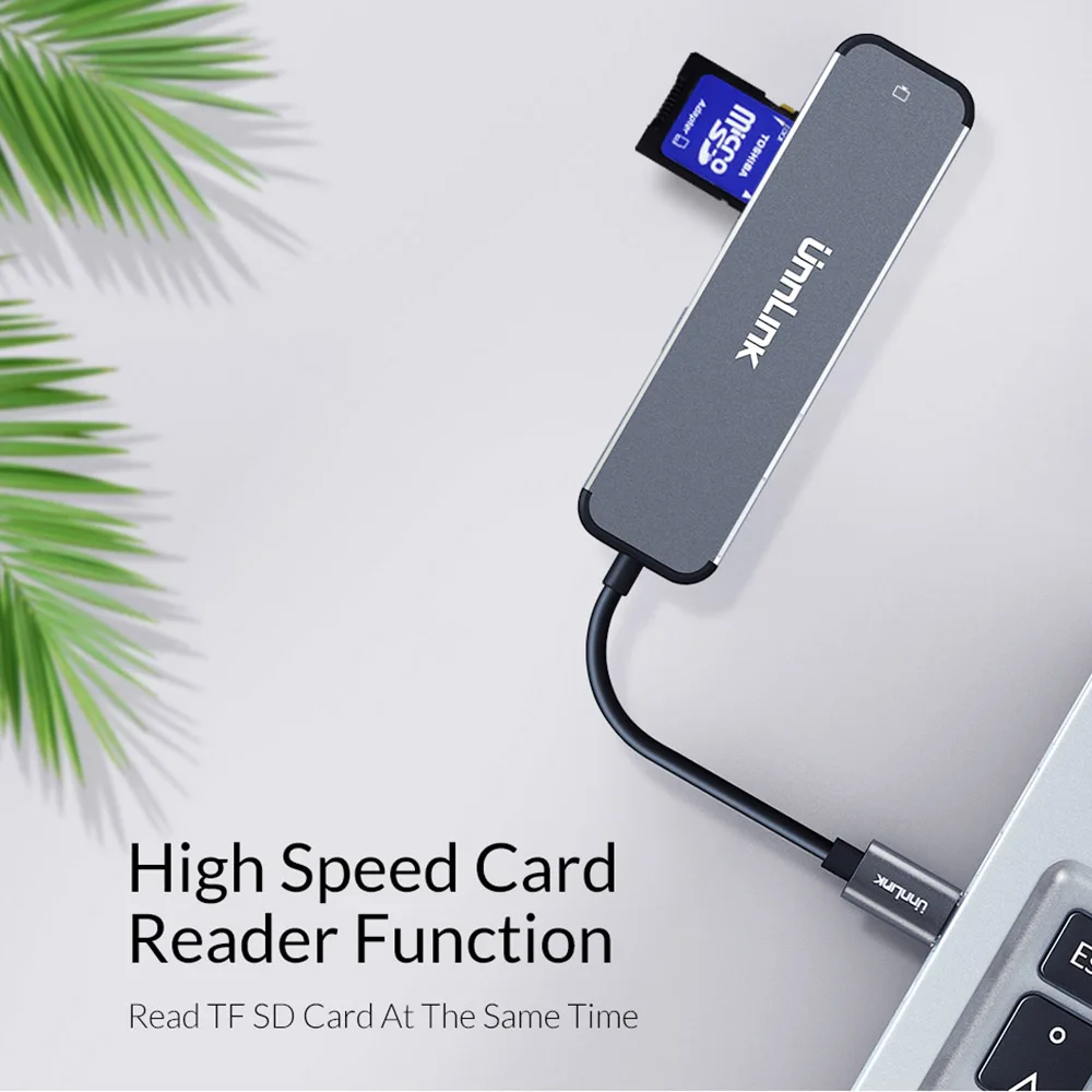 Док станция Unnlin USB C Type к HDMI 3 0 Micro SD Card Reader Thunderbolt док для MacBook pro S10 S9 S8 Dex P30 P20