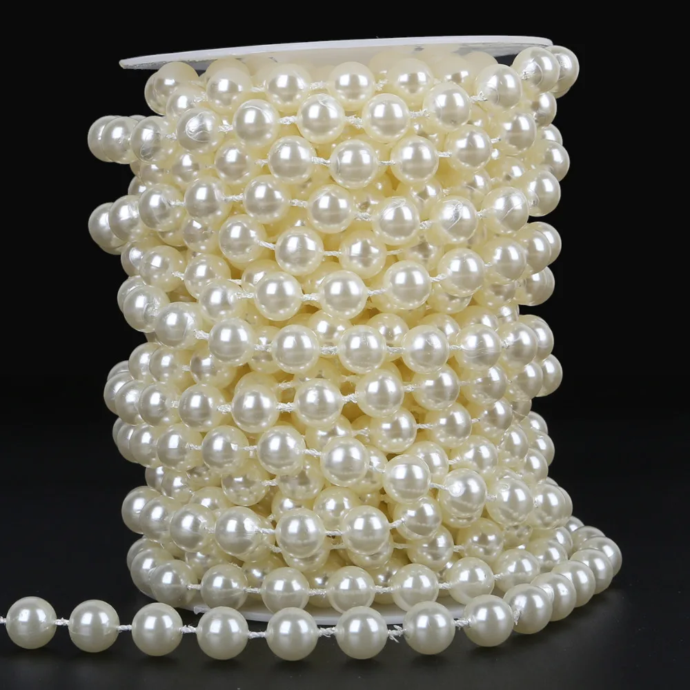 Hot sale 2m-10m Ivory Color 3mm-10mm Craft Square Imitation Pearl Beads Cotton Line Chain For DIY Wedding Party Decoration Party
Hot sale 2m-10m Ivory Color 3mm-10mm Craft Square Imitation Pearl Beads Cotton Line Chain For DIY Wedding Party Decoration Party
