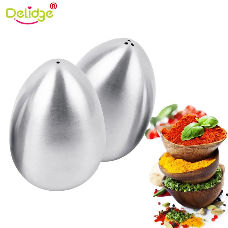 Delidge 2 pcs/set Spice Jar Egg Shape Stainless Steel Pepper Shaker Salt Shaker Set Toothpick Holder Kitchen Seasoning Tools
Delidge 2 pcs/set Spice Jar Egg Shape Stainless Steel Pepper Shaker Salt Shaker Set Toothpick Holder Kitchen Seasoning Tools