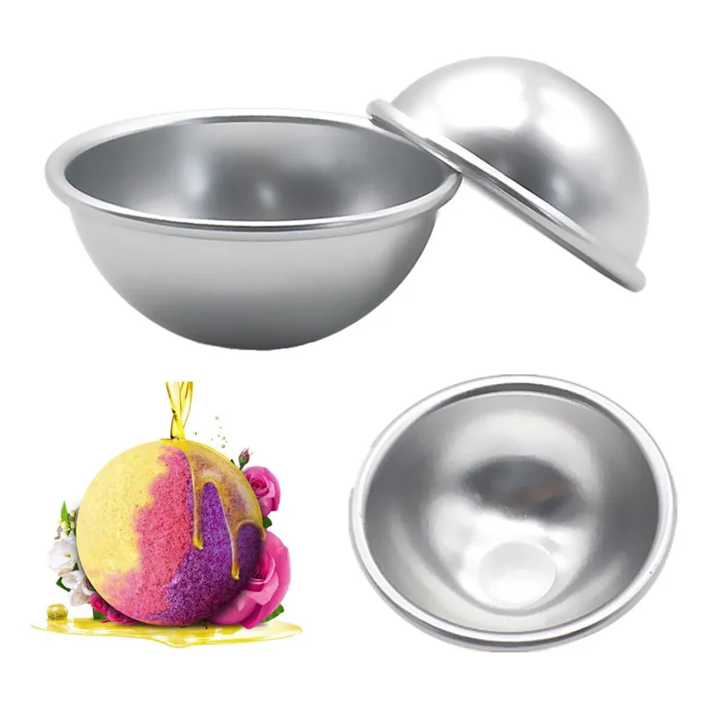 

6pcs/pack Bath Bombs Metal Aluminum Alloy Bath Bomb Mold 3D Ball Sphere Shape DIY Bathing Tool Accessories Creative Mold