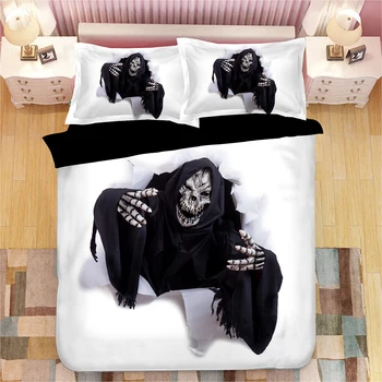 3D skull Bedding Sets twin queen king Duvet Cover Bed Set white black Bedclothes All Saints' Day quilt cover sets Home textile
3D skull Bedding Sets twin queen king Duvet Cover Bed Set white black Bedclothes All Saints' Day quilt cover sets Home textile