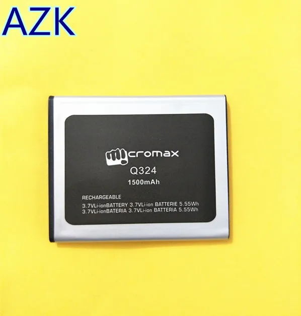 AZK High Quality 3.7V 1500mAh Micromax Q324 Battery for Micromax q324 mobile phone in stock
AZK High Quality 3.7V 1500mAh Micromax Q324 Battery for Micromax q324 mobile phone in stock
