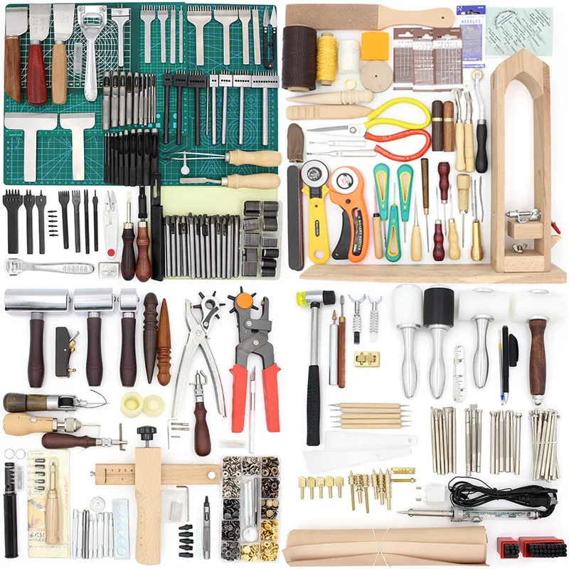 Leather Stitching Tool Hand Sewing Kit with Prong Hole Punch Edge Stamping Creaser Groover Awl Sewing DIY Leathercraft Tools Set
Leather Stitching Tool Hand Sewing Kit with Prong Hole Punch Edge Stamping Creaser Groover Awl Sewing DIY Leathercraft Tools Set