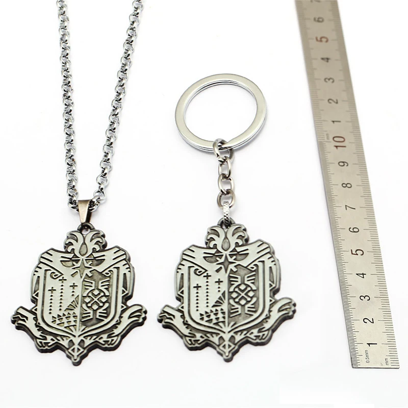 New Game Monster Hunter Online Keychain Sliver Metal World Guild Logo Key Ring Colar Pendant Porte Clef Kolye Men Gift llavero
New Game Monster Hunter Online Keychain Sliver Metal World Guild Logo Key Ring Colar Pendant Porte Clef Kolye Men Gift llavero