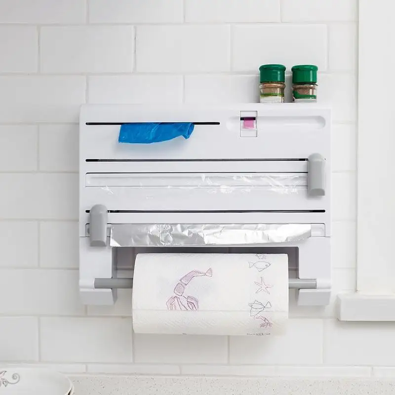 6 in1 Kitchen Roll Holder Wall Shelf Roll Dispenser Foil Rack Tissue Paper Storage Shelf Free Nail Kitchen Multi-functional tool
6 in1 Kitchen Roll Holder Wall Shelf Roll Dispenser Foil Rack Tissue Paper Storage Shelf Free Nail Kitchen Multi-functional tool