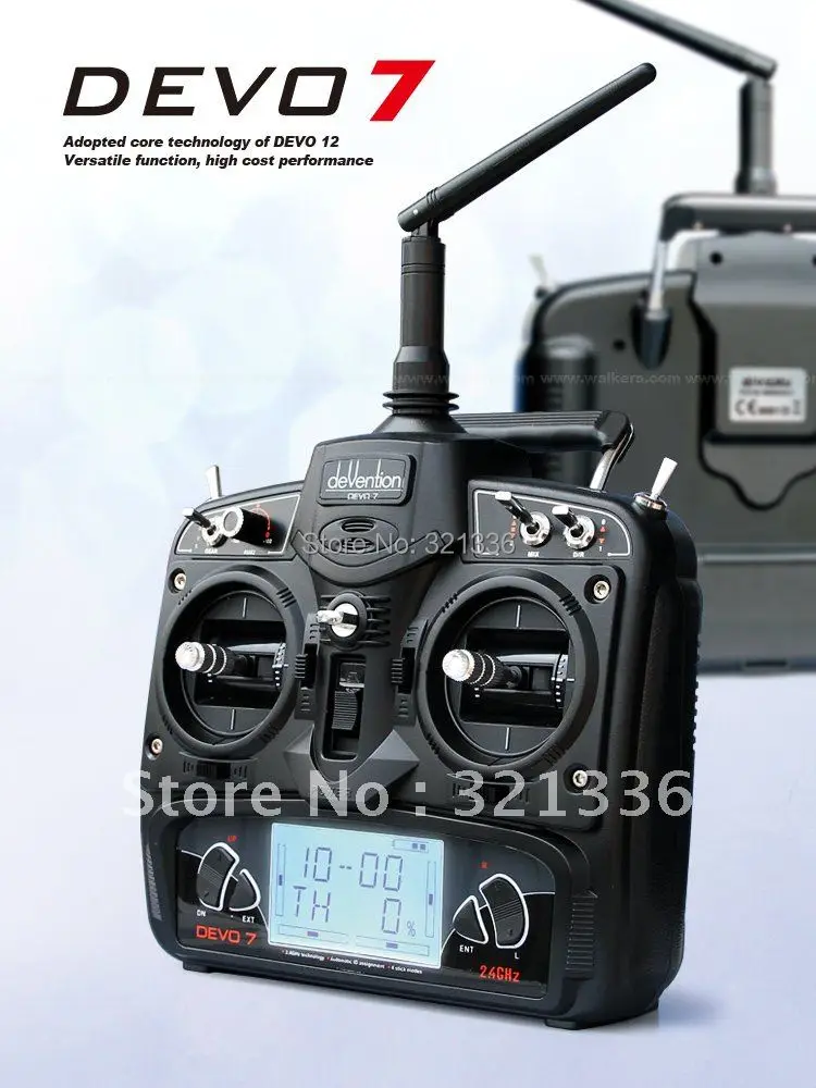 Walkera Devo 7 DEVO 7 Transmitter 7 Channel DSSS 2.4G Transmitter Without Receiver for Walkera Helis Helicopter
Walkera Devo 7 DEVO 7 Transmitter 7 Channel DSSS 2.4G Transmitter Without Receiver for Walkera Helis Helicopter