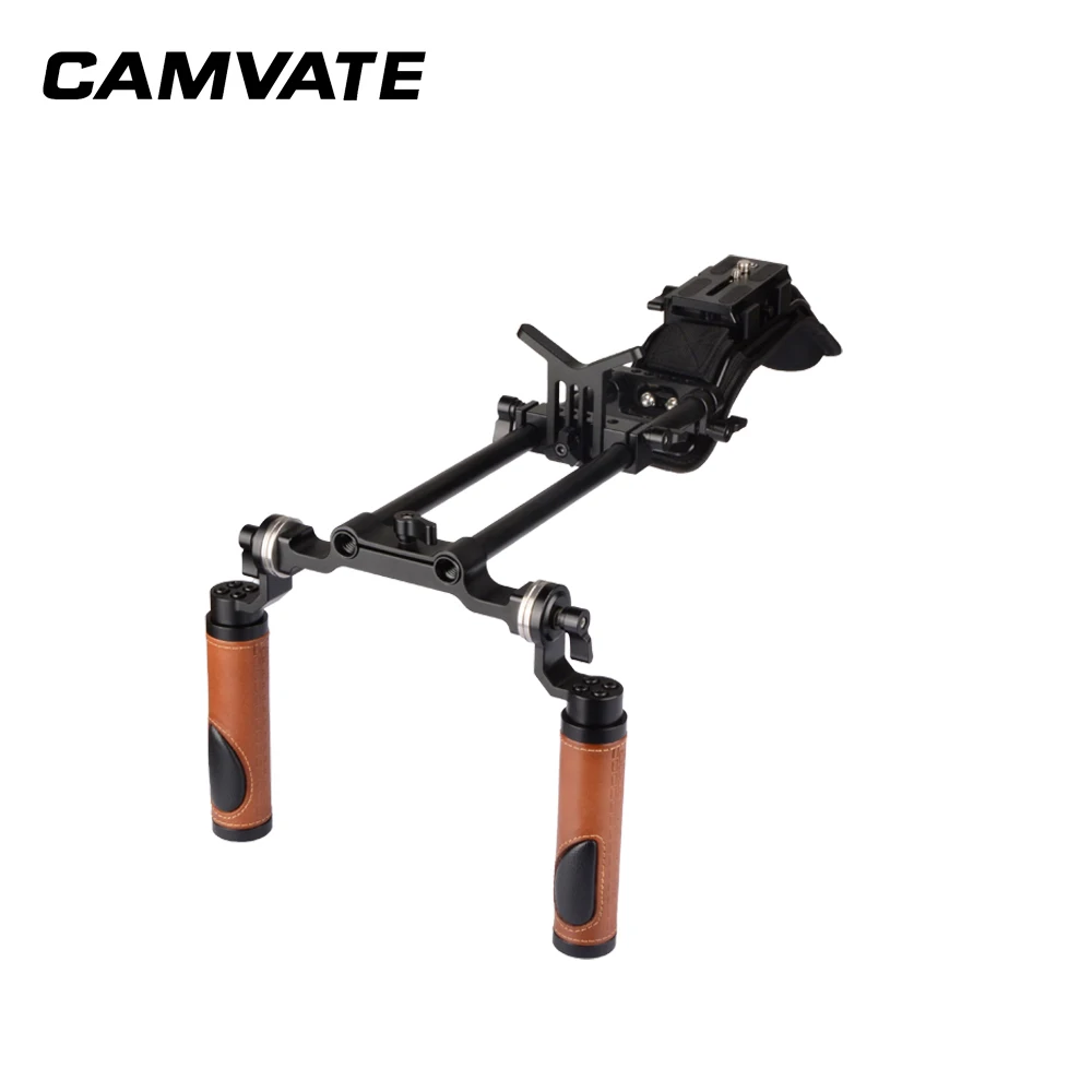 CAMVATE Pro Camcorder Shoulder Rig With Manfrotto QR Base Plate & ARRI Rosette Dual Handgrip C2064
CAMVATE Pro Camcorder Shoulder Rig With Manfrotto QR Base Plate & ARRI Rosette Dual Handgrip C2064