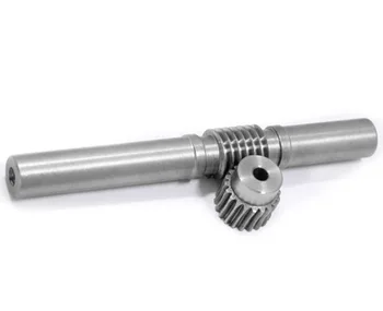 1M-20Teeths Worm D:23MM Reducer Worm Gear Wheel Gear rod L:150MM D:16MM