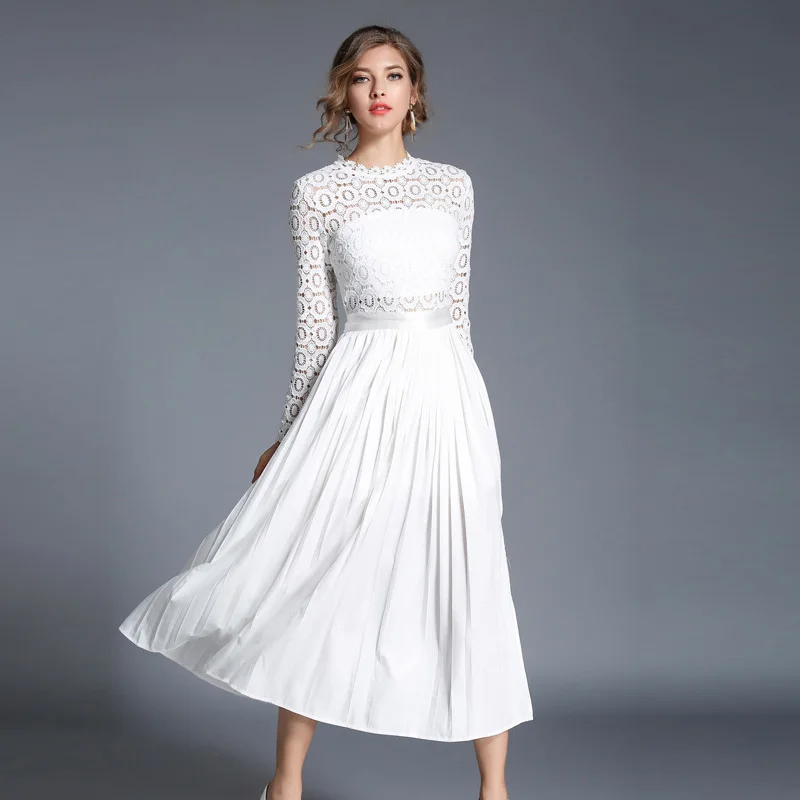 ladies white midi dress