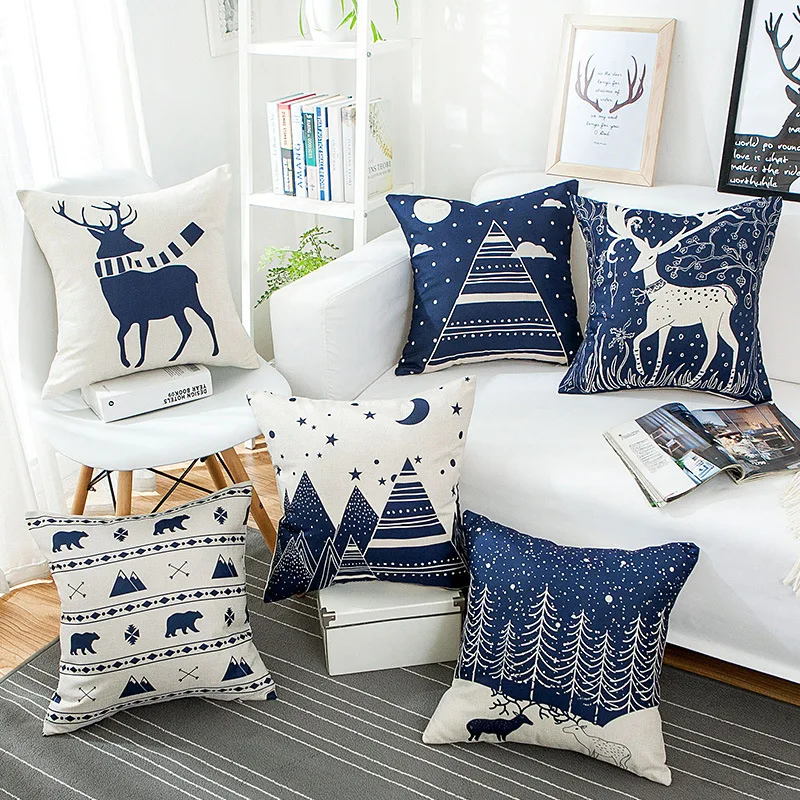 Newest Deer Hill Polar Bear Printed Pattern Pillow Case Dark Blue Pillow Cover Home Decorative Christmas Cushion Cover 45*45Cm
Newest Deer Hill Polar Bear Printed Pattern Pillow Case Dark Blue Pillow Cover Home Decorative Christmas Cushion Cover 45*45Cm