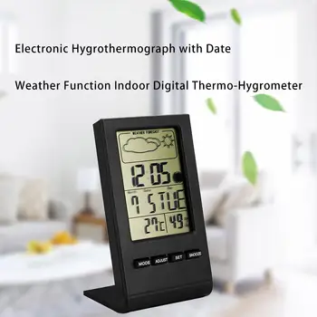 NEW Electronic Hygrothermograph with Date Weather Function Indoor Digital Thermo-Hygrometer #15
NEW Electronic Hygrothermograph with Date Weather Function Indoor Digital Thermo-Hygrometer #15