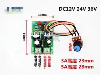 Micro Speed Controller 12V24V36V Universal, 3A5A Current, PWM DC Motor Deceleration, Motor Speed Regulator
Micro Speed Controller 12V24V36V Universal, 3A5A Current, PWM DC Motor Deceleration, Motor Speed Regulator