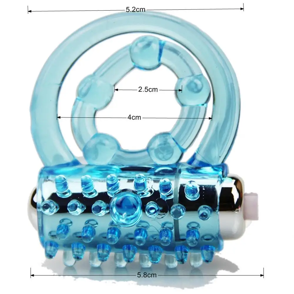 CandiWay mini Vibrators rings double cockring Delay Premature Ejaculation penis ball loop lock Sex Toys product for Men 1