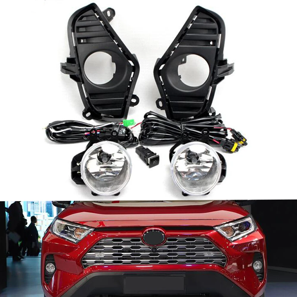 Car Fog Light Assembly Kit For Toyota RAV4 2018 2019 12V DRL Front Bumper Lamp Halogen LED Fog Lights Kit
Car Fog Light Assembly Kit For Toyota RAV4 2018 2019 12V DRL Front Bumper Lamp Halogen LED Fog Lights Kit