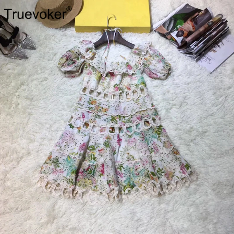 Truevoker European Designer Holiday Resort Dresses Women's Short Sleeve Off The Shoulder Floral Printed Hollow Out Vestidoes
Truevoker European Designer Holiday Resort Dresses Women's Short Sleeve Off The Shoulder Floral Printed Hollow Out Vestidoes