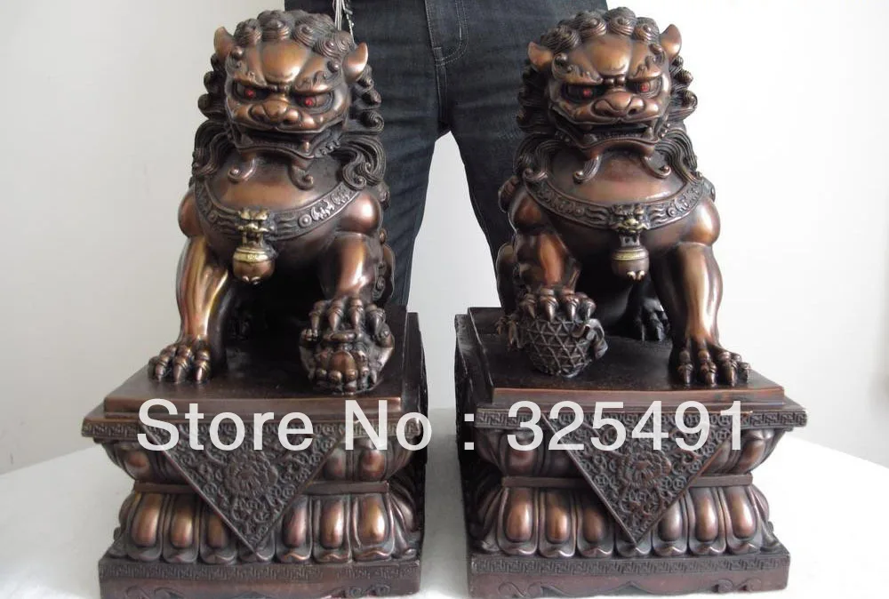 14 China bronze copper Palace Feng Shui Door Guardian Evil Fu foo dog lion states
14 China bronze copper Palace Feng Shui Door Guardian Evil Fu foo dog lion states