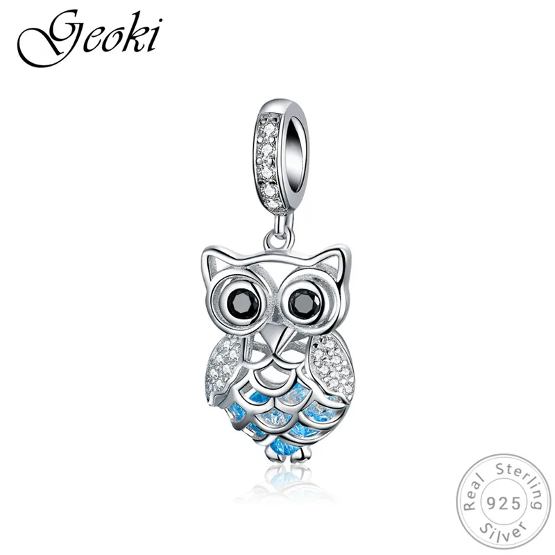 Geoki 925 Sterling Silver Black Eye Blue Hair Owl CZ Charms fit Pandora Bracelet Original S925 Bird Pendant Necklace Beads
Geoki 925 Sterling Silver Black Eye Blue Hair Owl CZ Charms fit Pandora Bracelet Original S925 Bird Pendant Necklace Beads