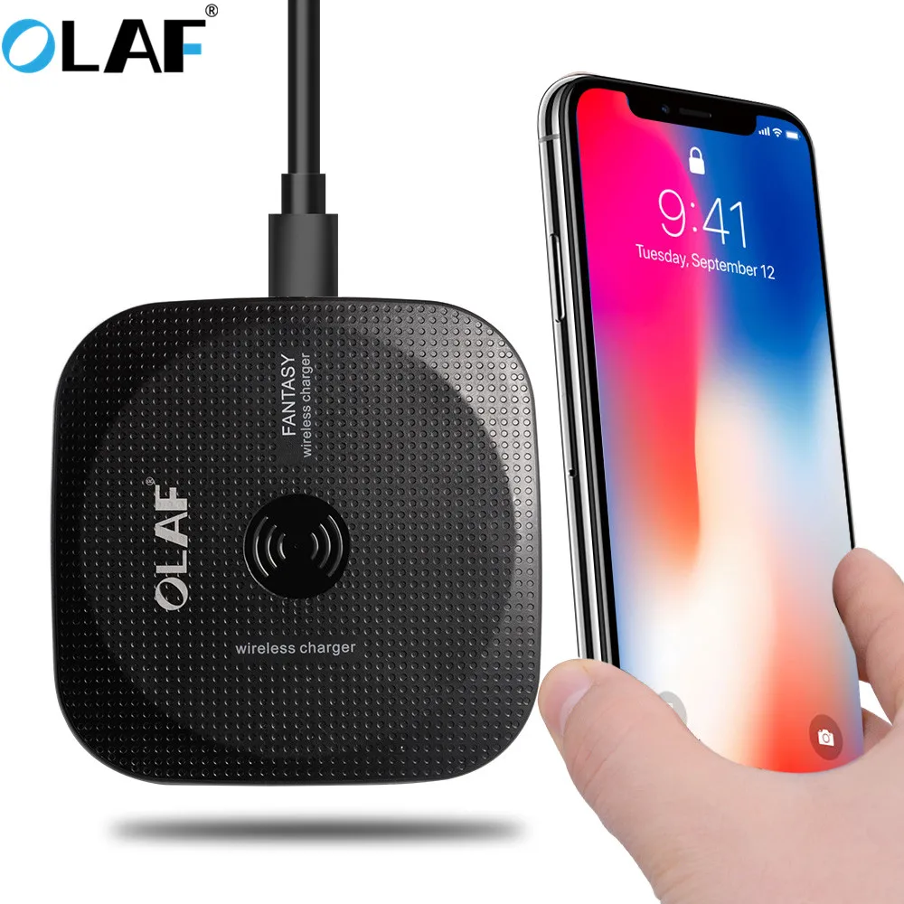 Фото OLAF Qi Wireless Charger For Samsung Galaxy S9 S8 Plus Note 8 Mobile Phone QI iPhone X Charging | Мобильные телефоны и