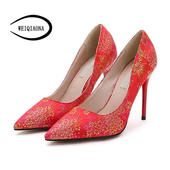 WEIQIAONA Genuine Leather Shoes Women New Brand Design Classcial Pumps Pointed High Heels Shallow Ladies Shoes Wedding Shoes
WEIQIAONA Genuine Leather Shoes Women New Brand Design Classcial Pumps Pointed High Heels Shallow Ladies Shoes Wedding Shoes